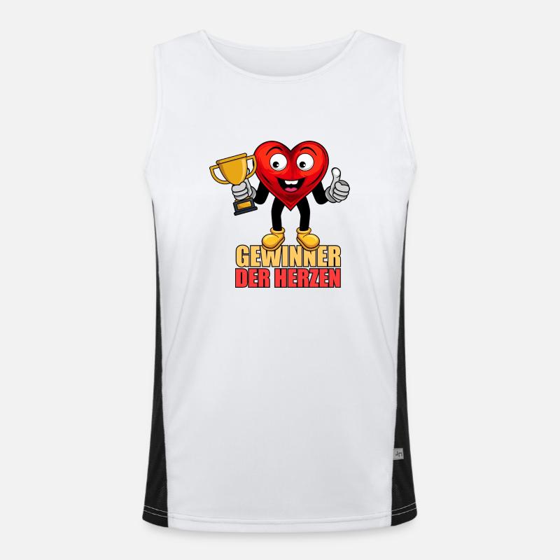 Gewinner der Herzen Funktionelles Kontrast-Tank Top für Männer 