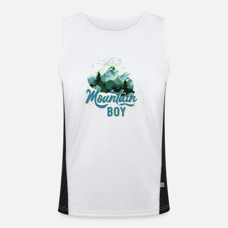 Mountain Boy Bunt Funktionelles Kontrast-Tank Top für Männer 