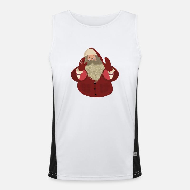 Weihnachtsmann Funktionelles Kontrast-Tank Top für Männer 