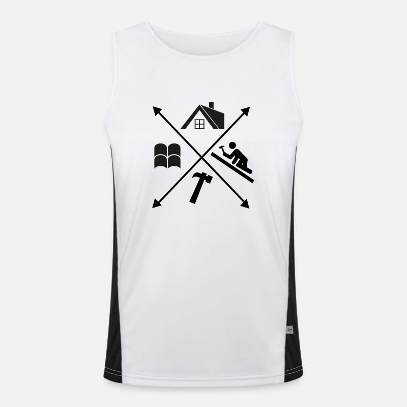 Dachdecker Funktionelles Kontrast-Tank Top für Männer 