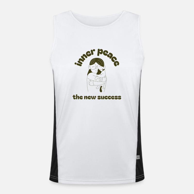 Innerer Frieden Funktionelles Kontrast-Tank Top für Männer 