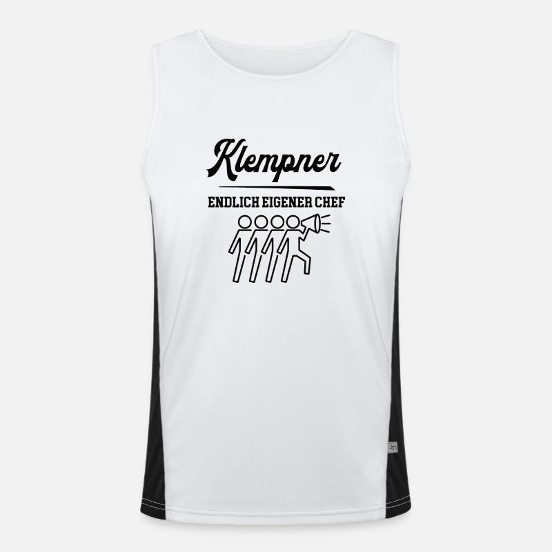 Klempner Chef Selbstständigkeit Klempnerei Meister Funktionelles Kontrast-Tank Top für Männer 