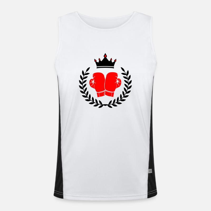 Boxing Boxes - Men's Functional Contrast Tank Top  - white/black