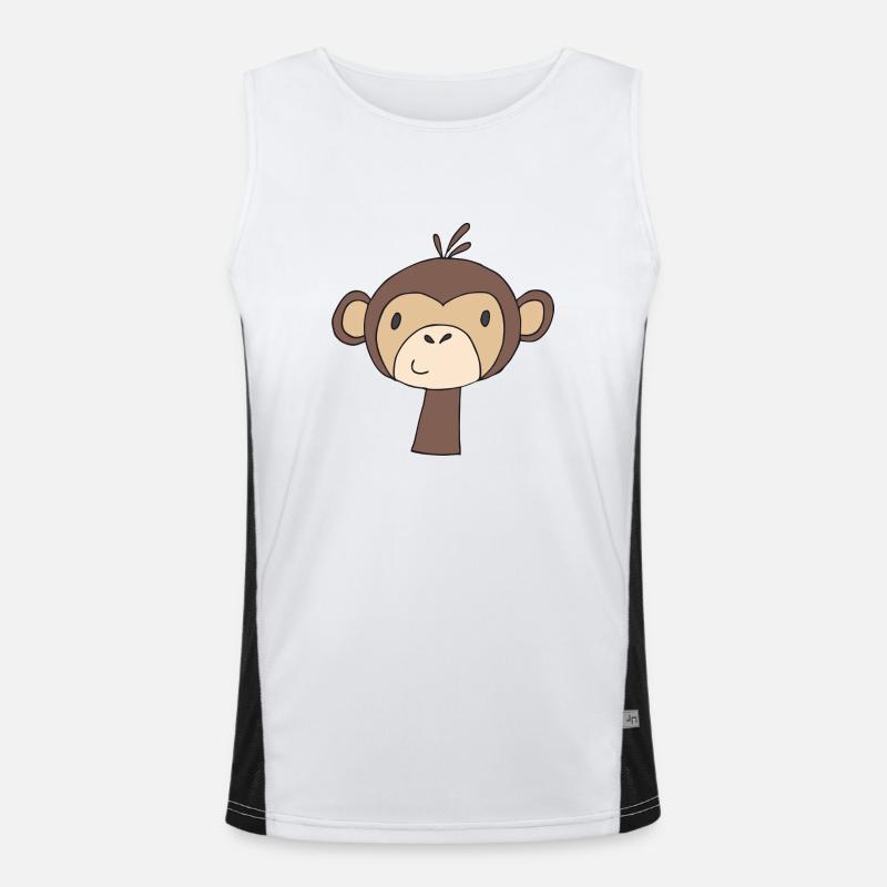 monkey funny Men's Functional Contrast Tank Top 