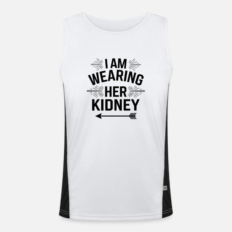 Humorous statement on organ donation Men's Functional Contrast Tank Top 