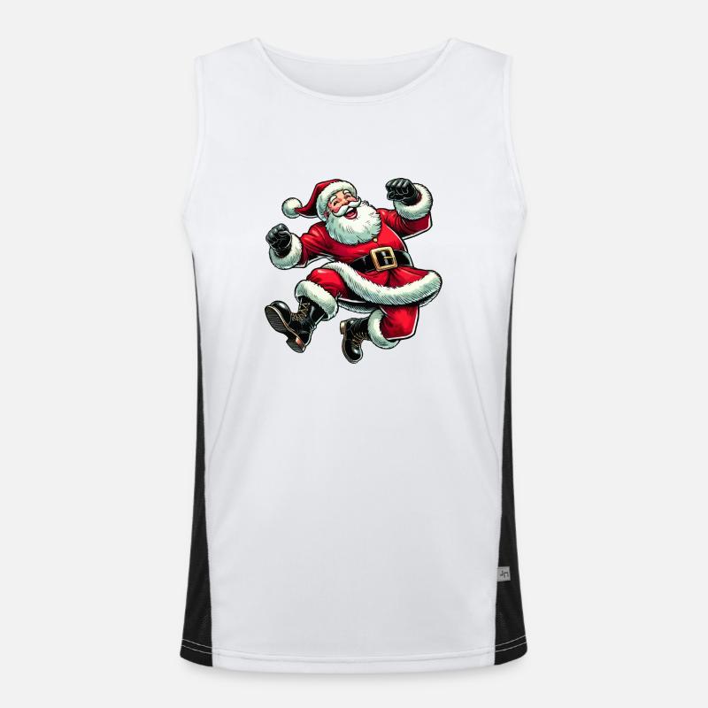 Weihnachtsmann Funktionelles Kontrast-Tank Top für Männer 