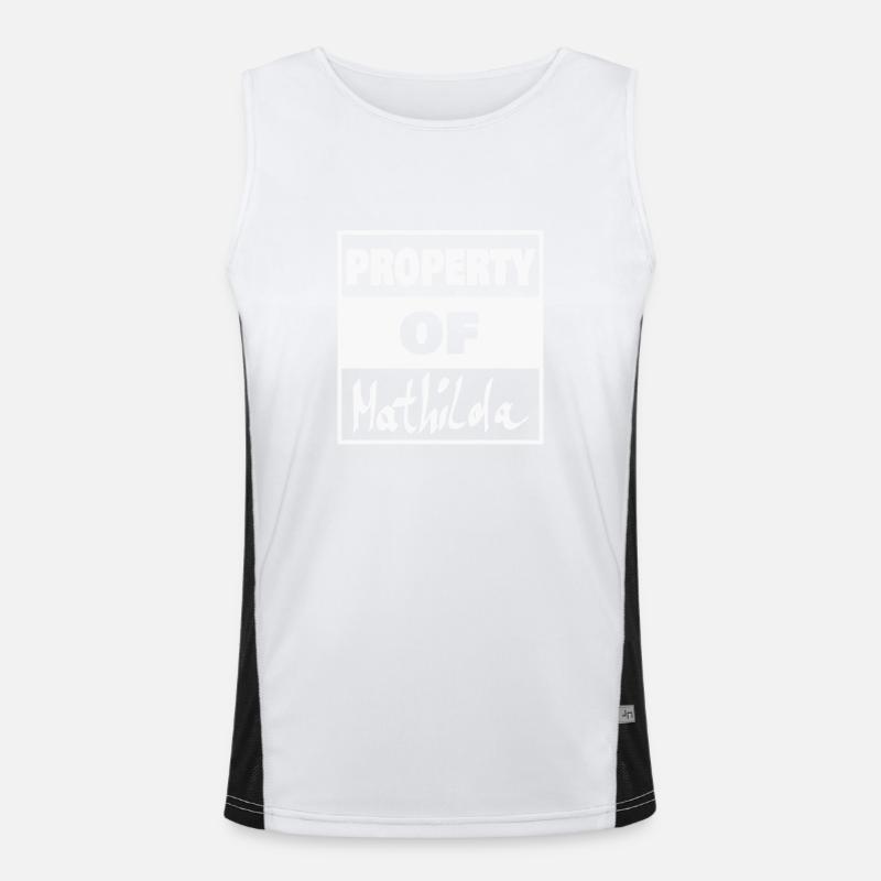 First name Mathilda - Men's Functional Contrast Tank Top  - white/black