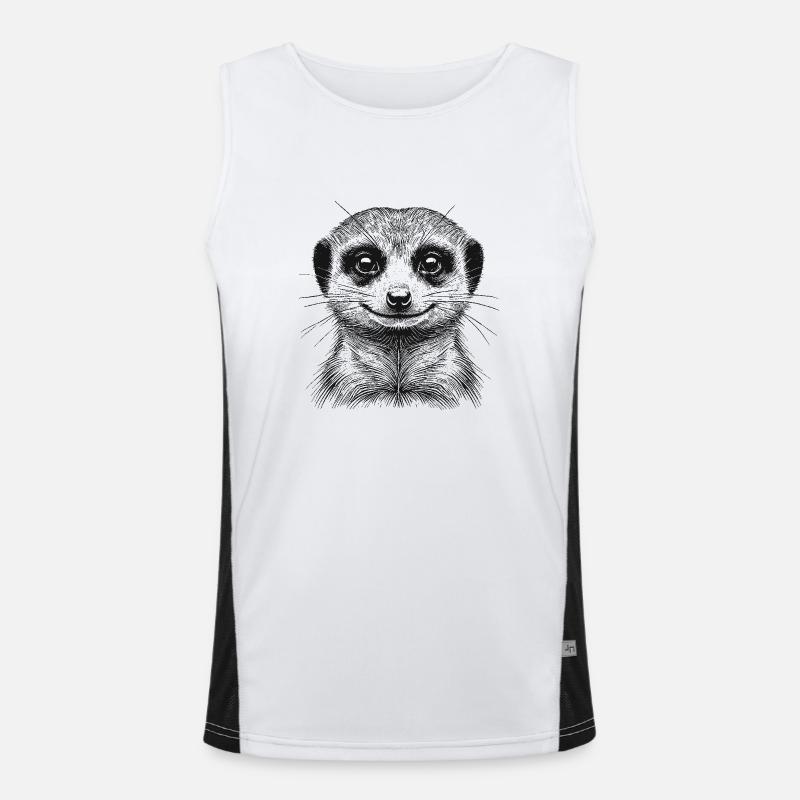 Erdmännchen Funktionelles Kontrast-Tank Top für Männer 