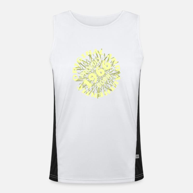 1966 1966 - Men's Functional Contrast Tank Top  - white/black