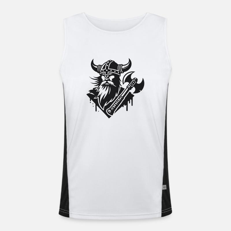 wikinger krieger Funktionelles Kontrast-Tank Top für Männer 