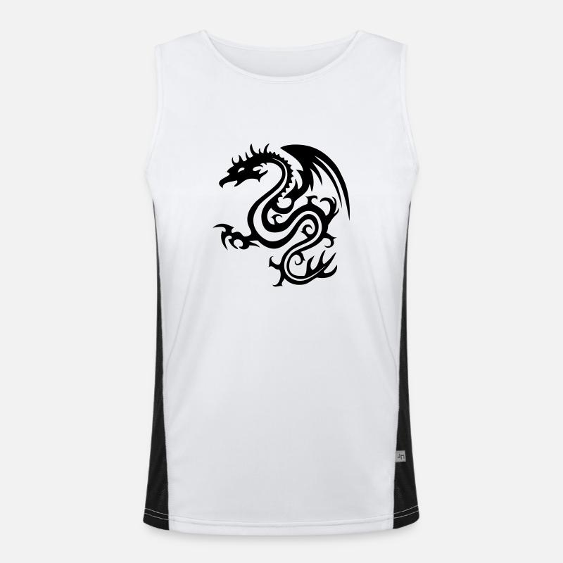 Drache Funktionelles Kontrast-Tank Top für Männer 