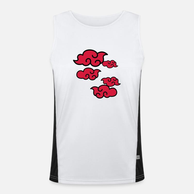 Wolken Funktionelles Kontrast-Tank Top für Männer 