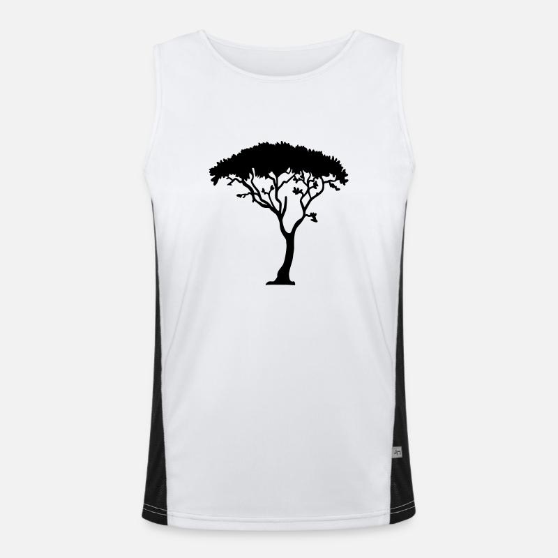 Akazie Baum Savanne Funktionelles Kontrast-Tank Top für Männer 