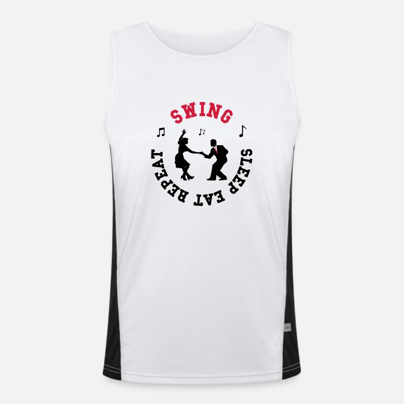Swing - Eat - Sleep - Repeat Débardeur respirant contrasté Homme 
