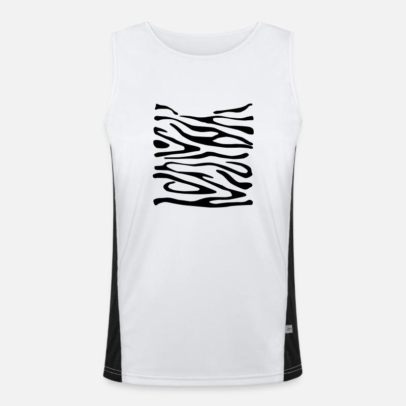 Zebra Print 2 Men's Functional Contrast Tank Top 