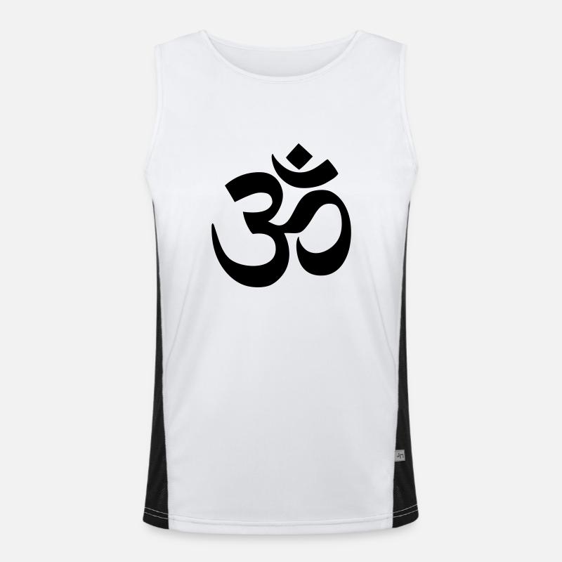 AUM OM Devanagari 1c Funktionelles Kontrast-Tank Top für Männer 