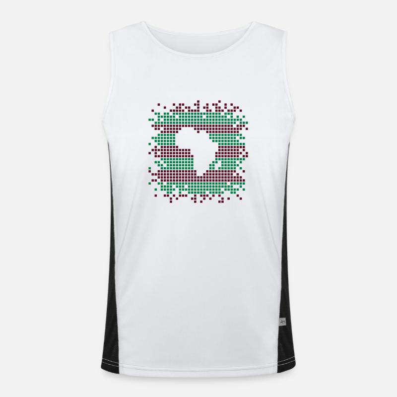 Africa Pixel Design Men's Functional Contrast Tank Top 