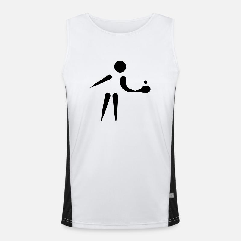 Ping Pong player Men's Functional Contrast Tank Top 