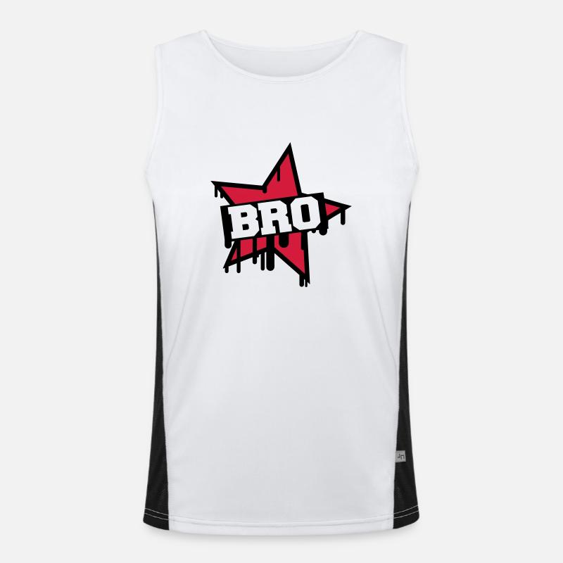 Bro Star Canotta sportiva da uomo in contrasto cromatico 