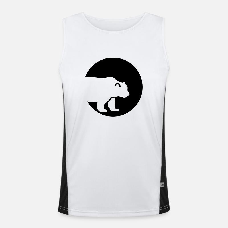 Bär Funktionelles Kontrast-Tank Top für Männer 