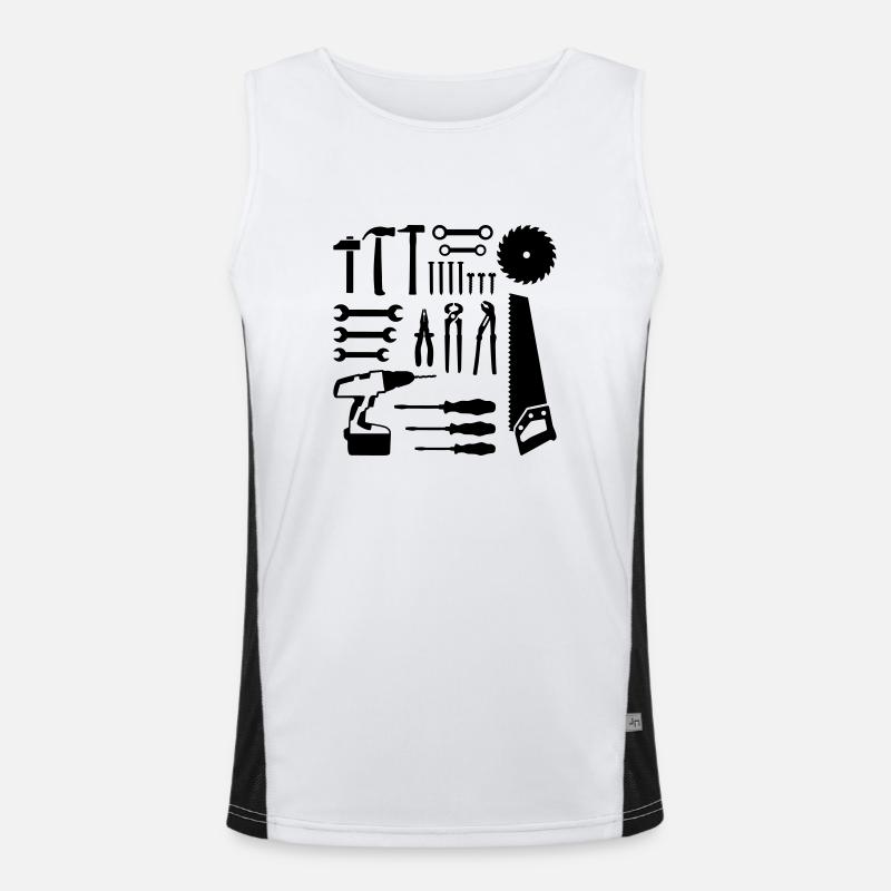 Werkzeug Funktionelles Kontrast-Tank Top für Männer 