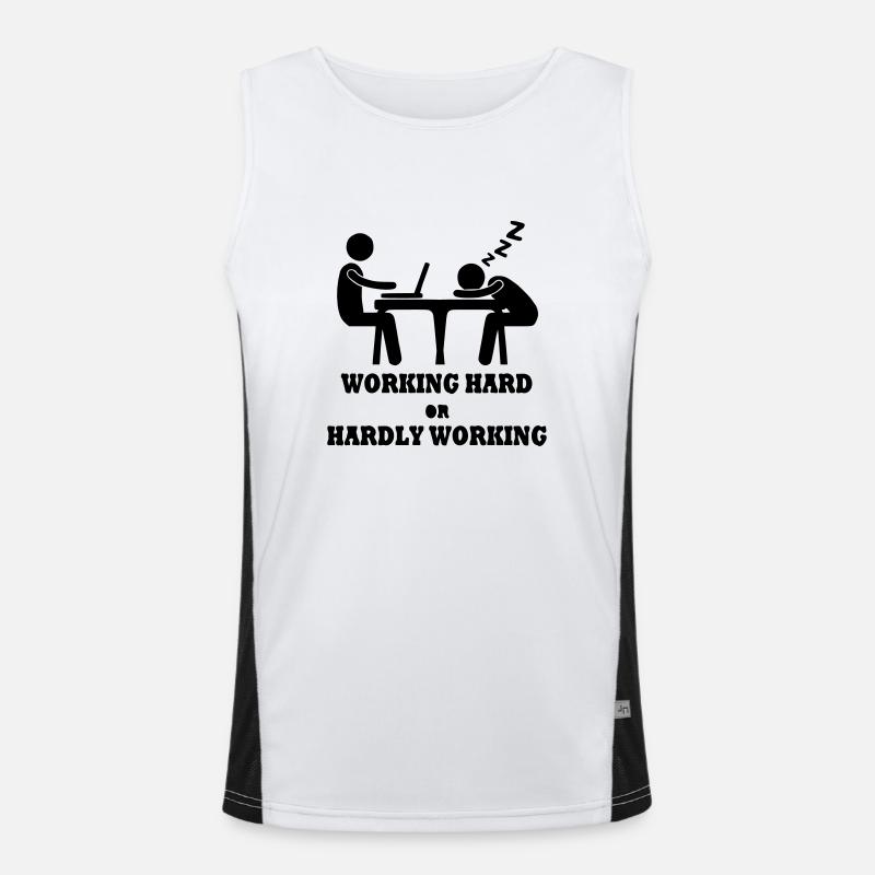 Working Hard or Hardly Working Funktionelles Kontrast-Tank Top für Männer 