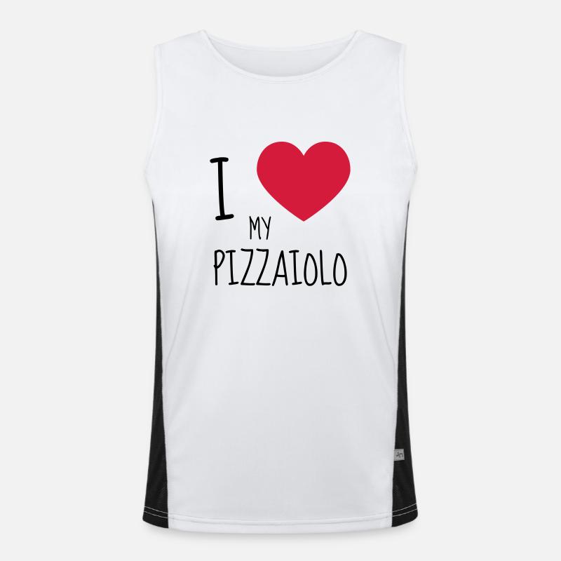 Pizza / pizzaiolo / Italien / Burger Funktionelles Kontrast-Tank Top für Männer 