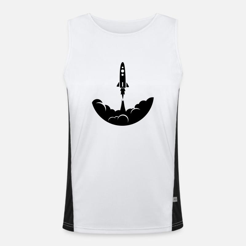 space rocket Men's Functional Contrast Tank Top 