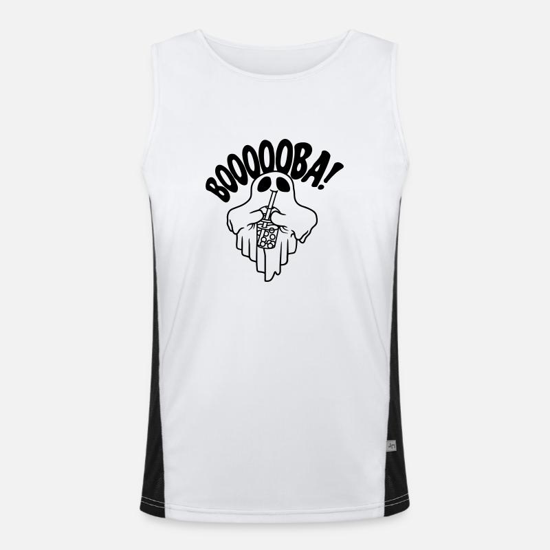 Spirit Booba Bubble Tea Men's Functional Contrast Tank Top 