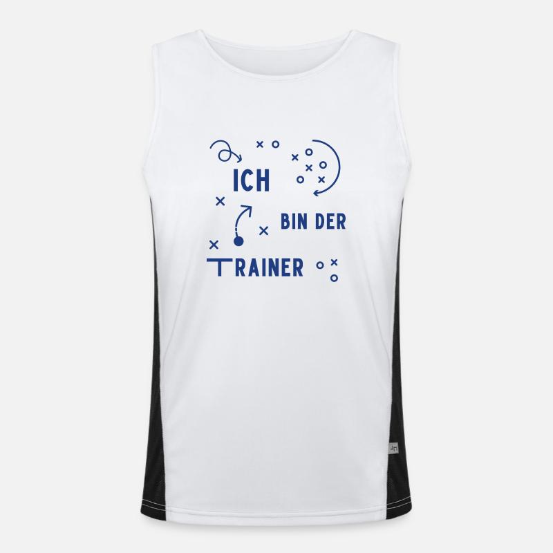 Ich bin der Trainer Funktionelles Kontrast-Tank Top für Männer 