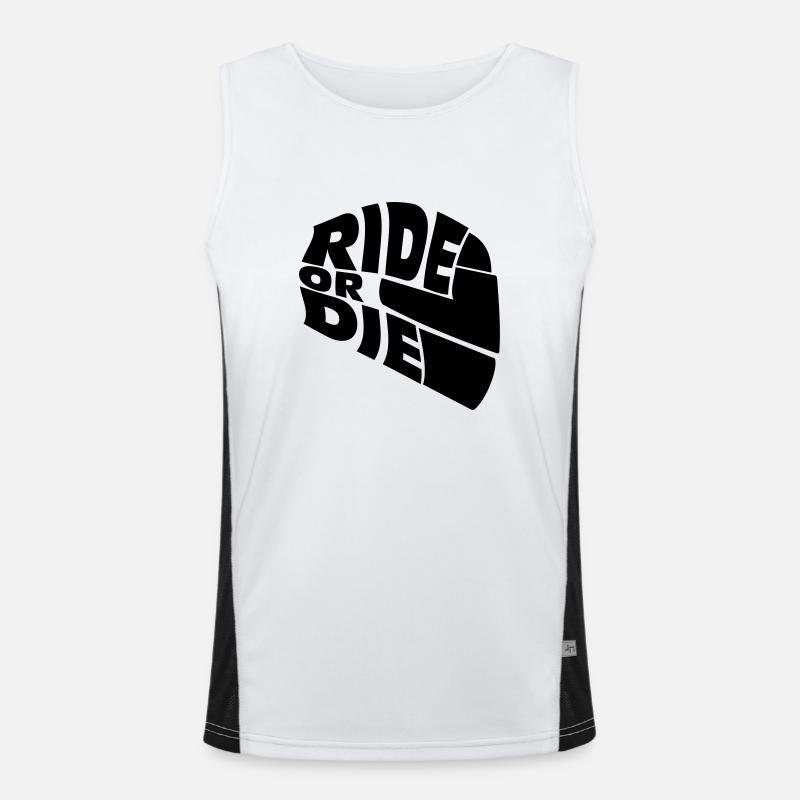 Helm der Loyalität: Reite oder stirb Funktionelles Kontrast-Tank Top für Männer 