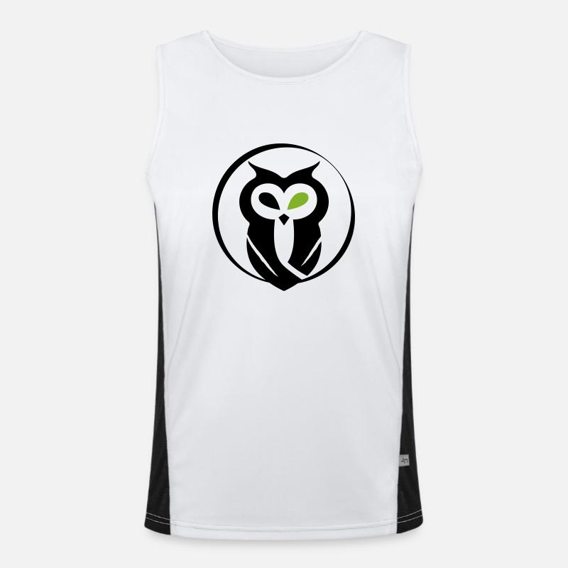 GOWILD Eule - ohne was ... zebrastyle Funktionelles Kontrast-Tank Top für Männer 
