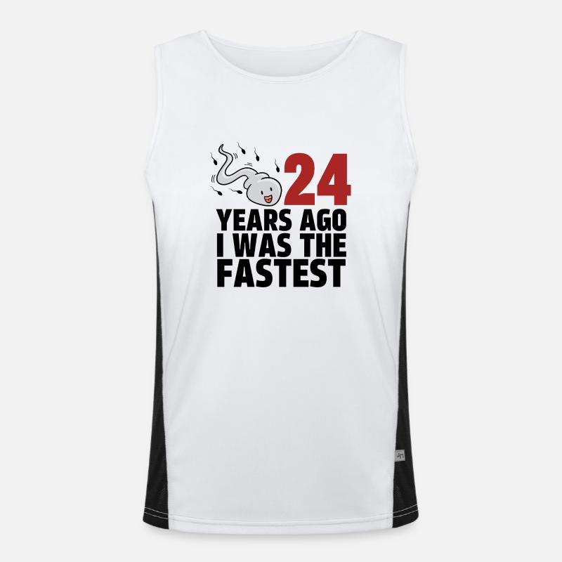 Vor 24 Jahren war ich der Schnellste Funktionelles Kontrast-Tank Top für Männer 