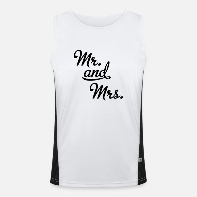 Mr and Mrs Funktionelles Kontrast-Tank Top für Männer 