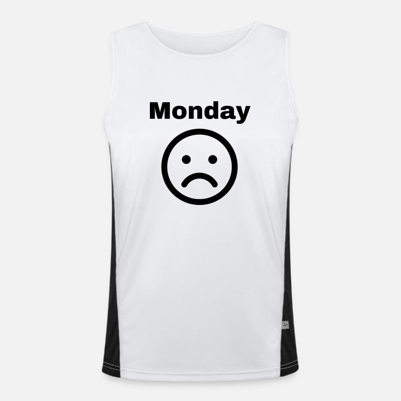 Monday D: Witziger Spruch ist eine mega Geschen Funktionelles Kontrast-Tank Top für Männer 
