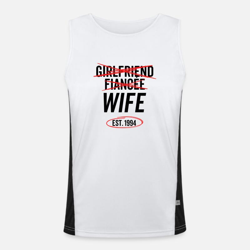 Freundin Verlobte Ehefrau Est 1994 Funktionelles Kontrast-Tank Top für Männer 