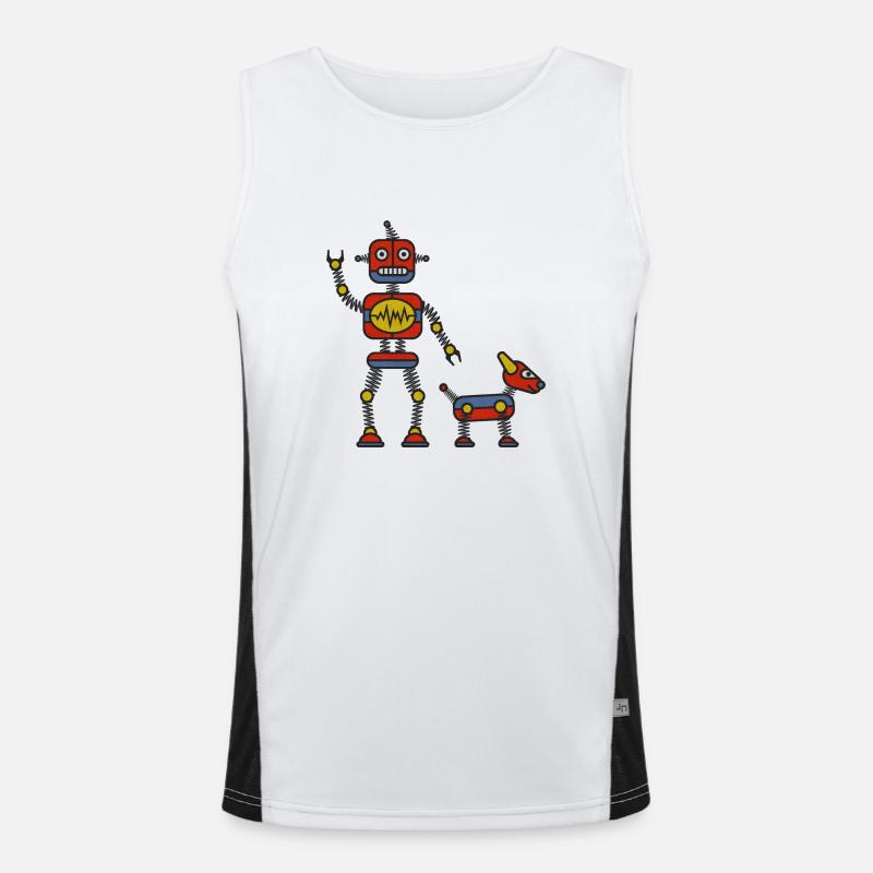 Robot Men's Functional Contrast Tank Top 