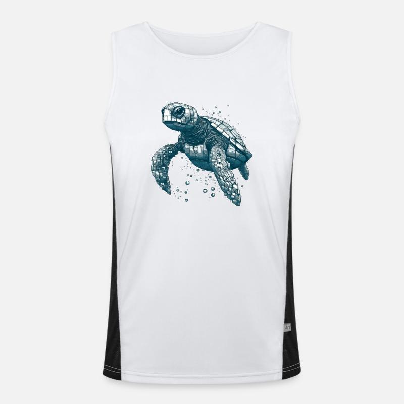 Les tortues de mer sont tout simplement de grandes créatures marines Débardeur respirant contrasté Homme 