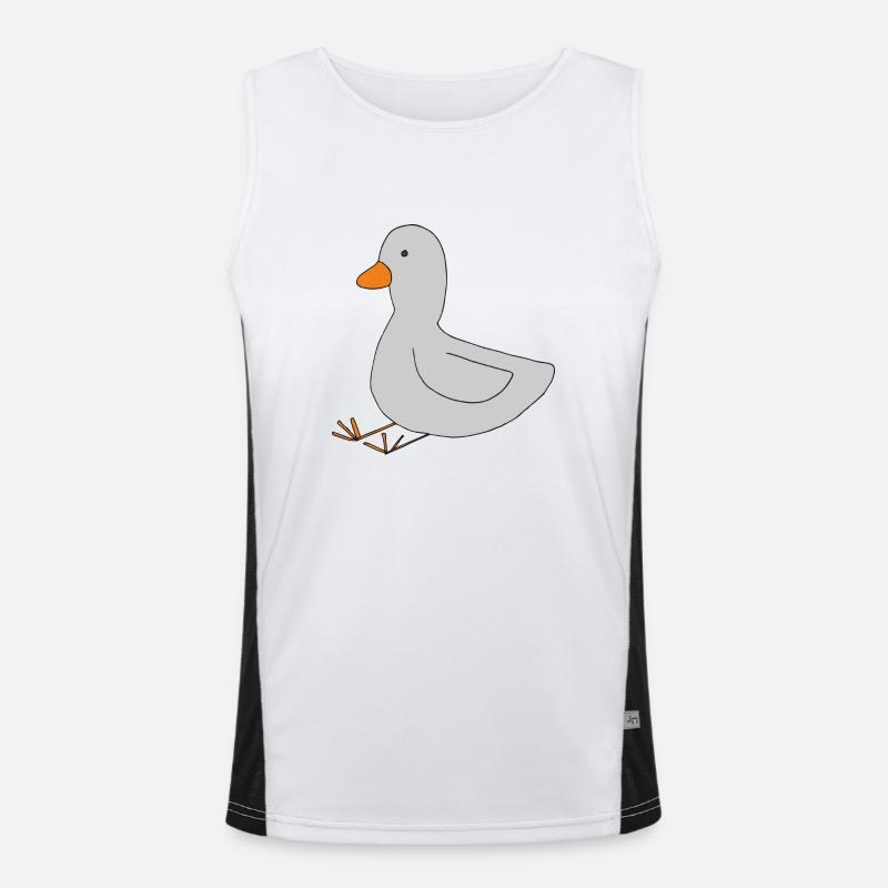 ente grau Funktionelles Kontrast-Tank Top für Männer 