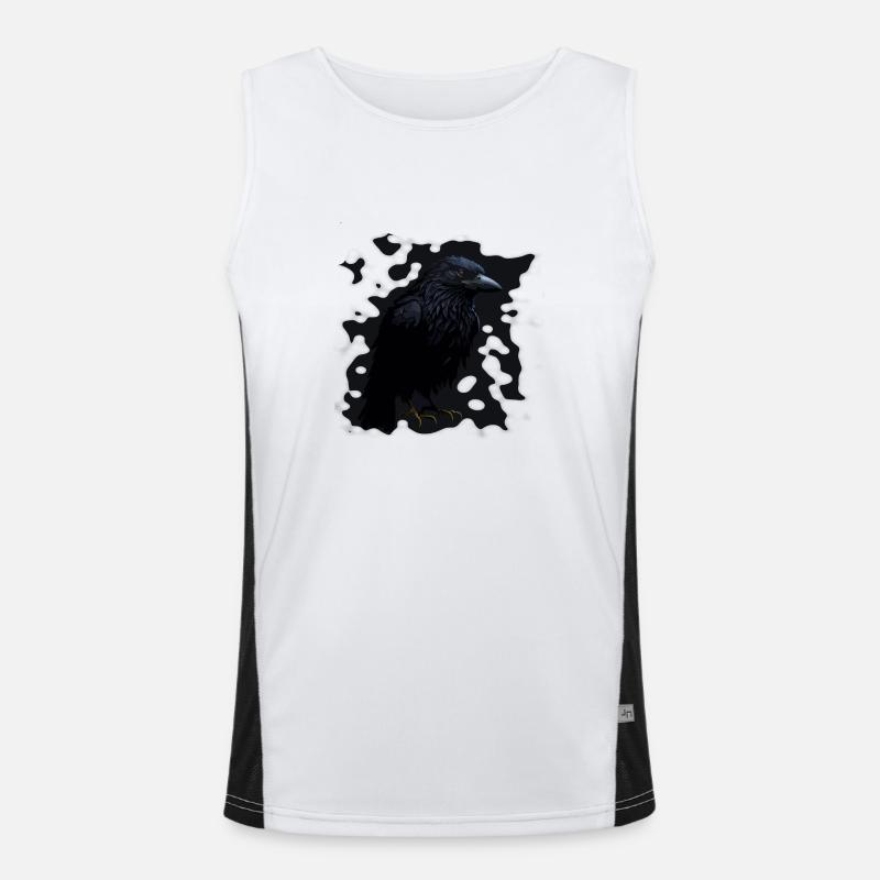Krähe Funktionelles Kontrast-Tank Top für Männer 