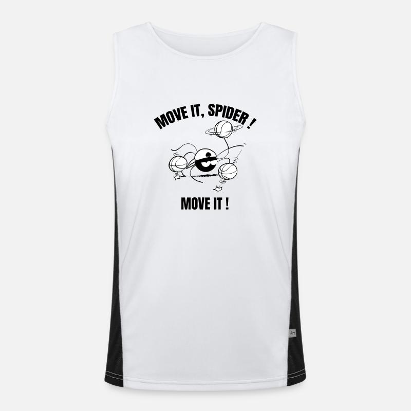 Beth l'araignée - Le basket (version texte) Débardeur respirant contrasté Homme 