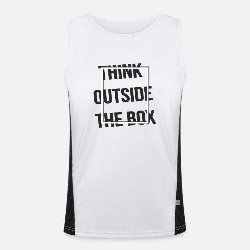 think outside the box Funktionelles Kontrast-Tank Top für Männer 