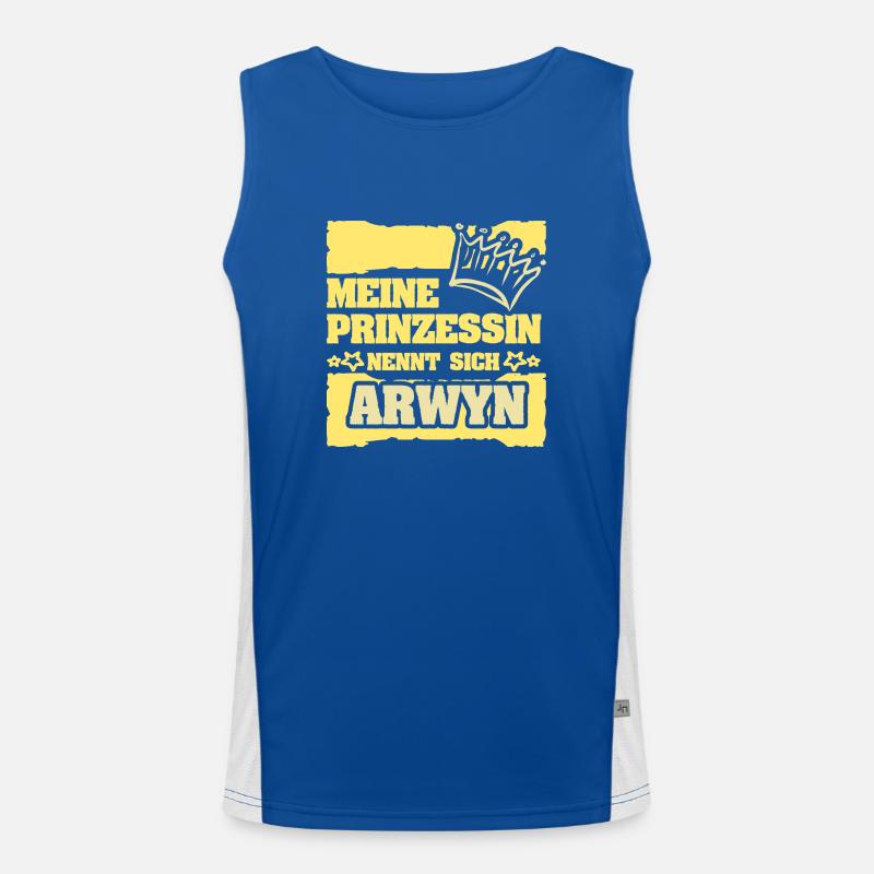 Mädchenname Arwyn Funktionelles Kontrast-Tank Top für Männer 