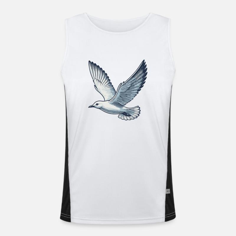 Möwe Funktionelles Kontrast-Tank Top für Männer 