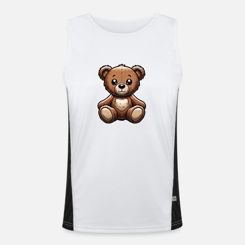 Teddy bear Men's Functional Contrast Tank Top 