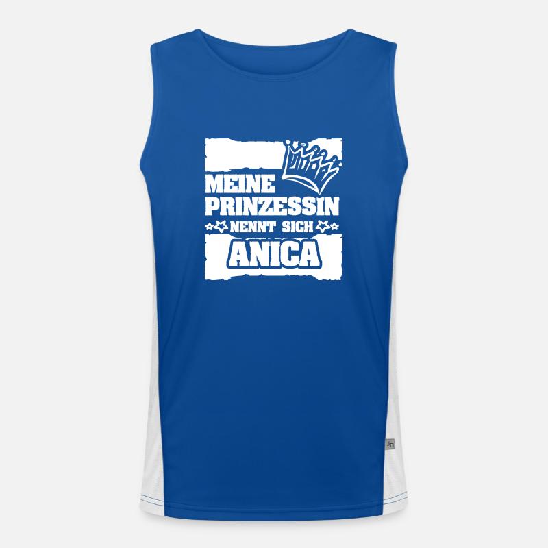 Anica als Mädchenname Funktionelles Kontrast-Tank Top für Männer 