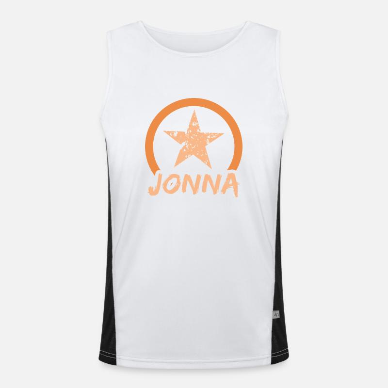 Jonna as a given name - Men's Functional Contrast Tank Top  - white/black