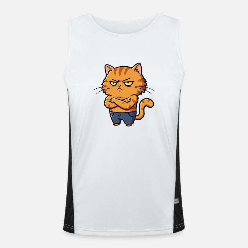 Chat irrité Débardeur respirant contrasté Homme 