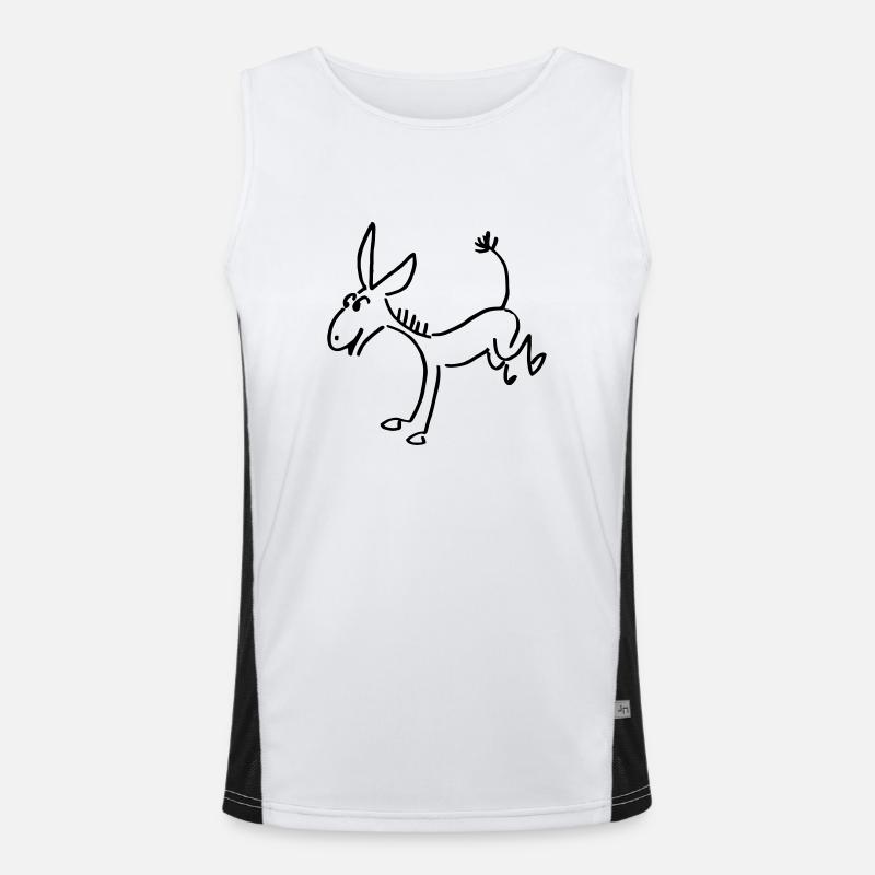 Esel Funktionelles Kontrast-Tank Top für Männer 