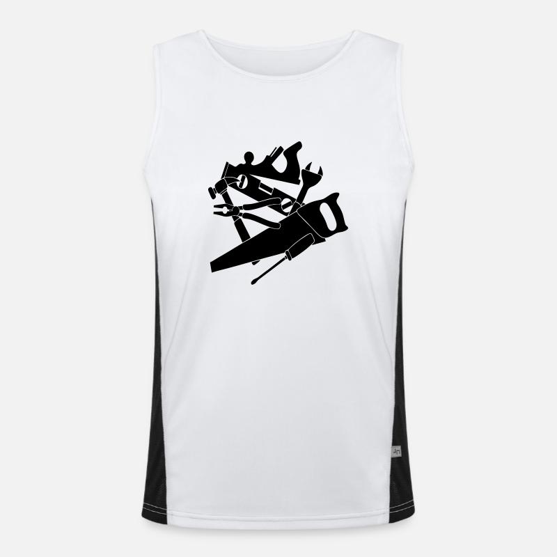 Woodworking carpentry Men's Functional Contrast Tank Top 